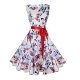 A word retro women dress, butterfly animal print